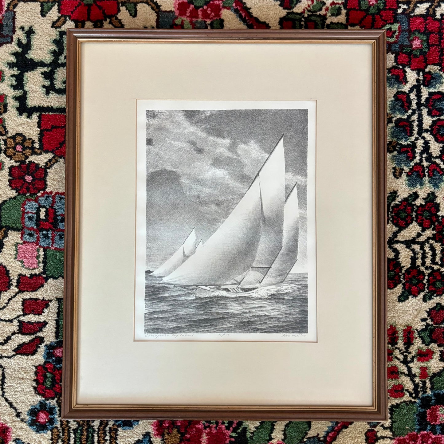 Vintage John Moll Framed Lithograph