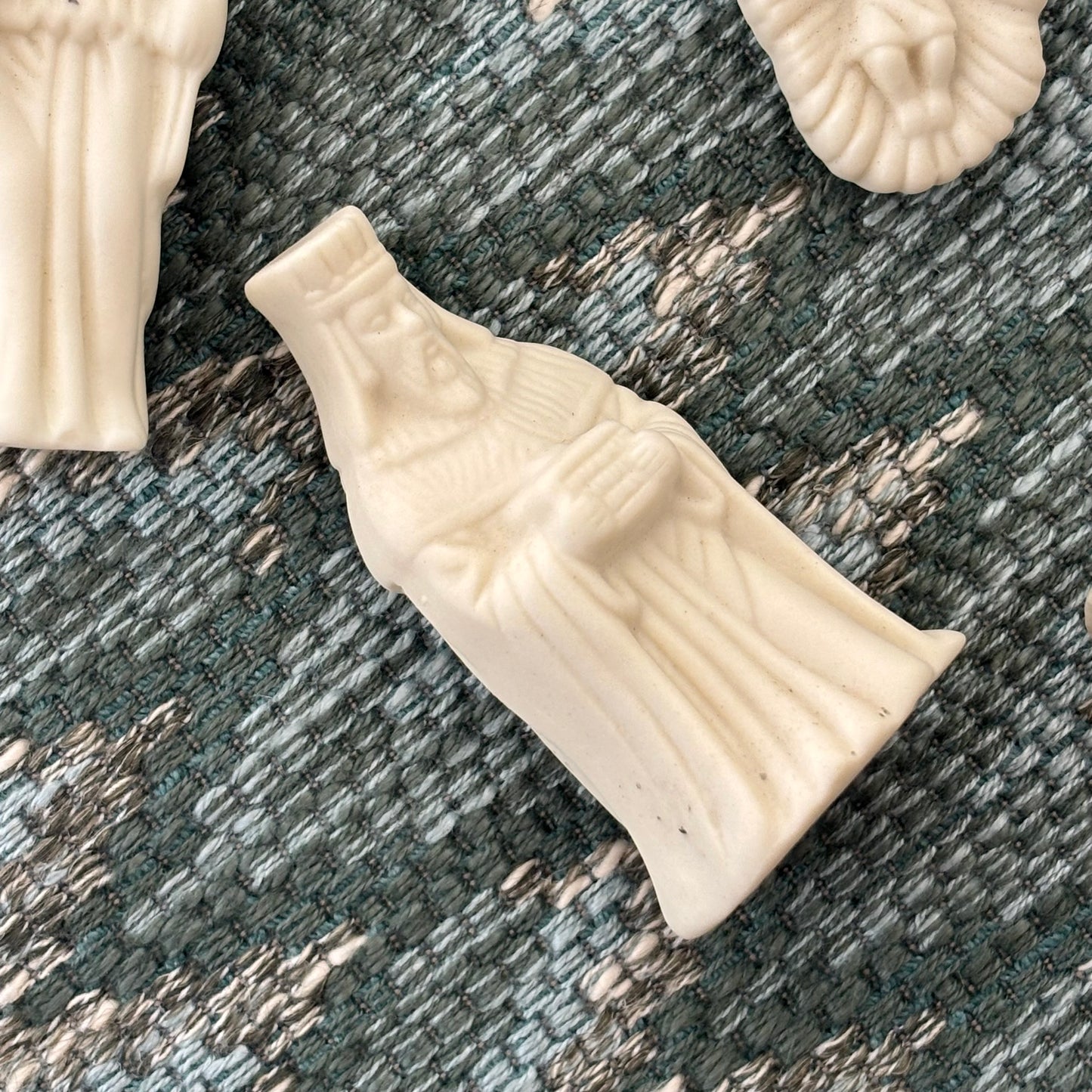 Vintage Six Piece White Nativity Set