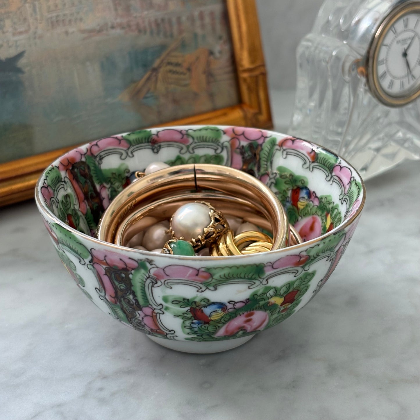 Vintage Petite Rose Medallion Bowl