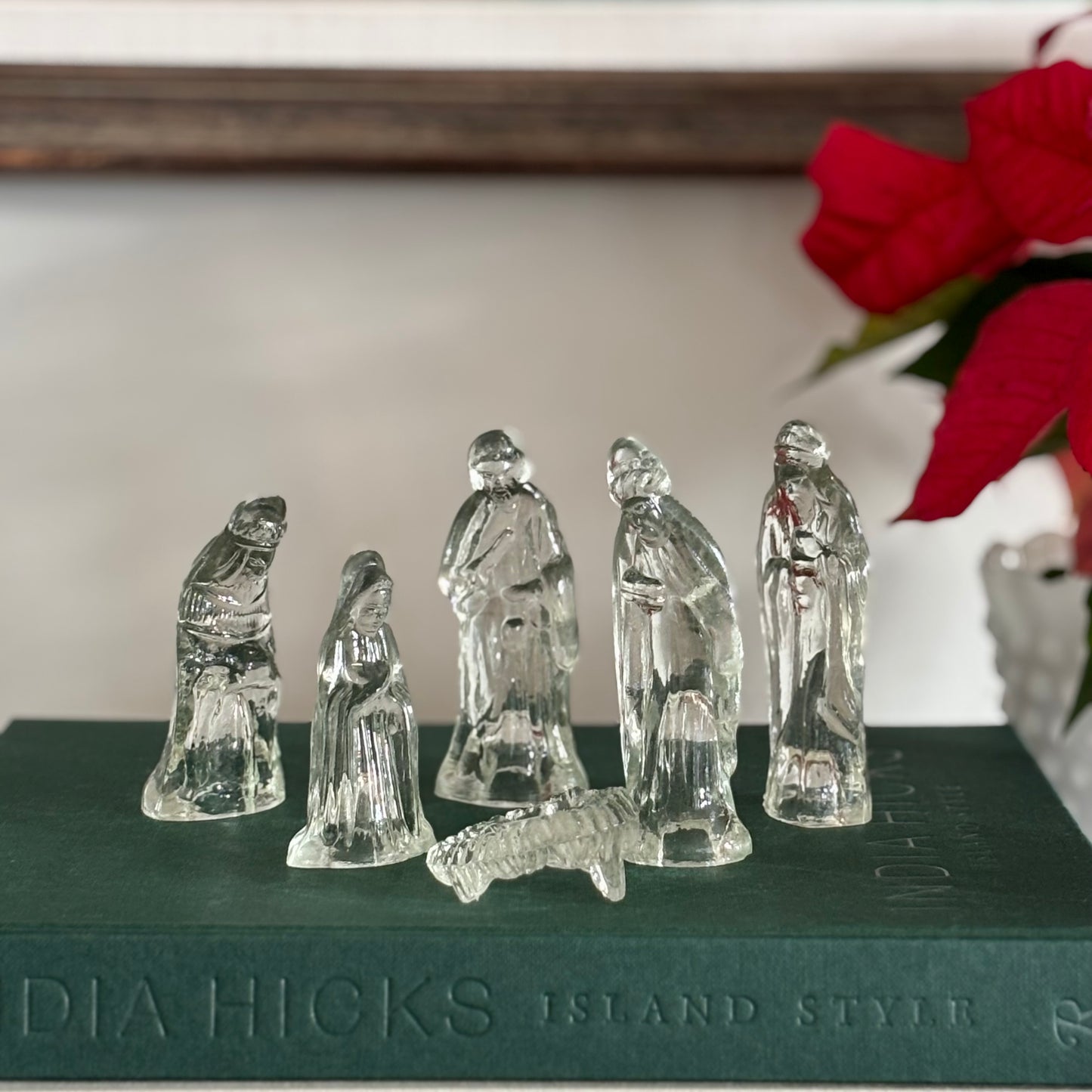 Vintage Glass Nativity Set