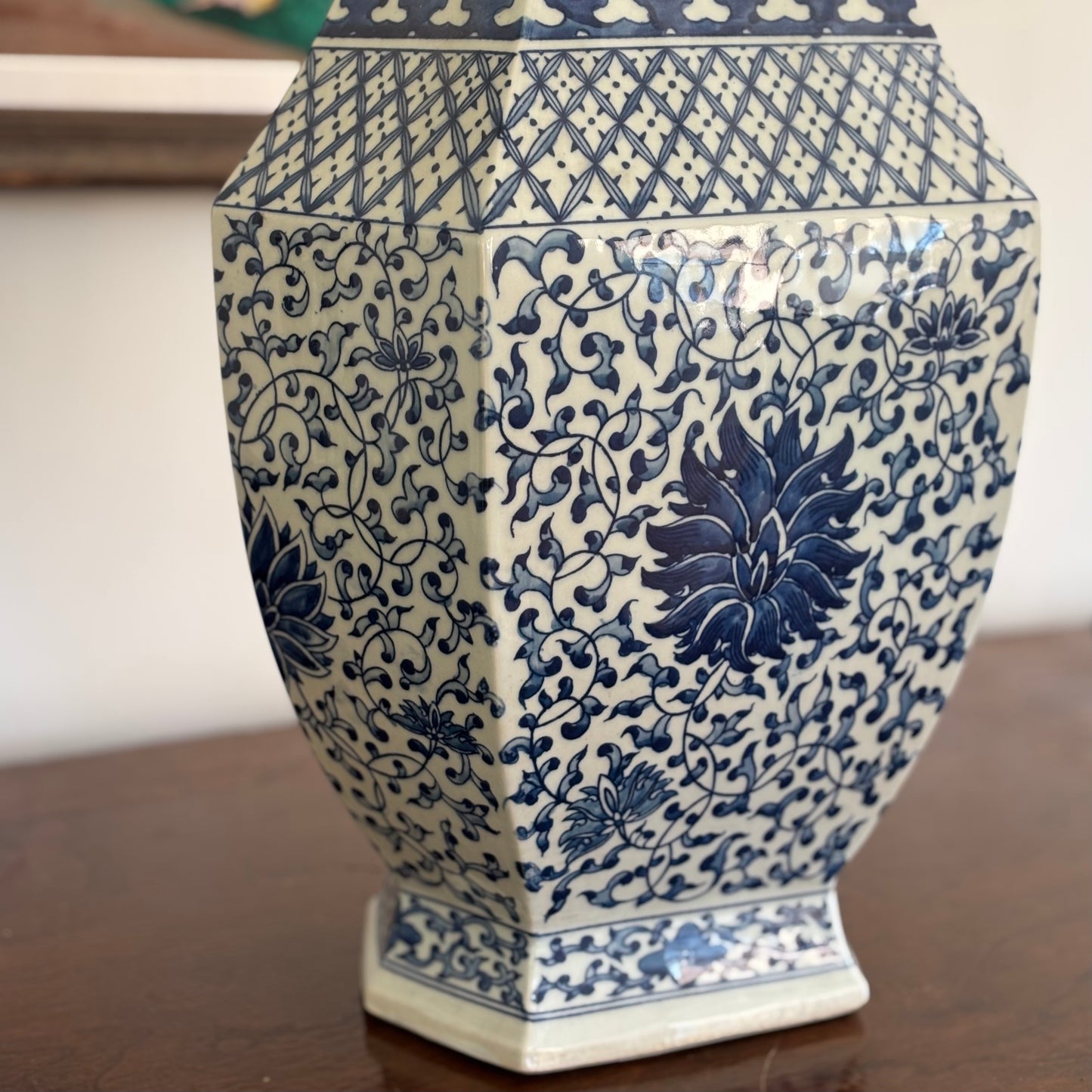 Large Blue and White Vase