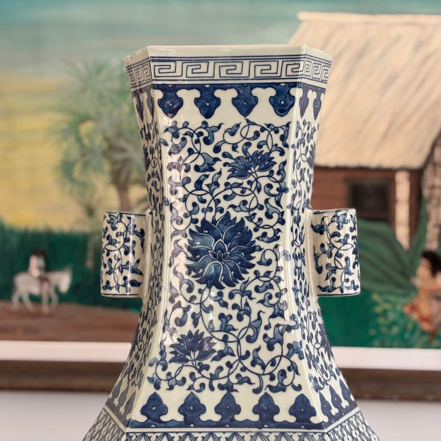 Large Blue and White Vase