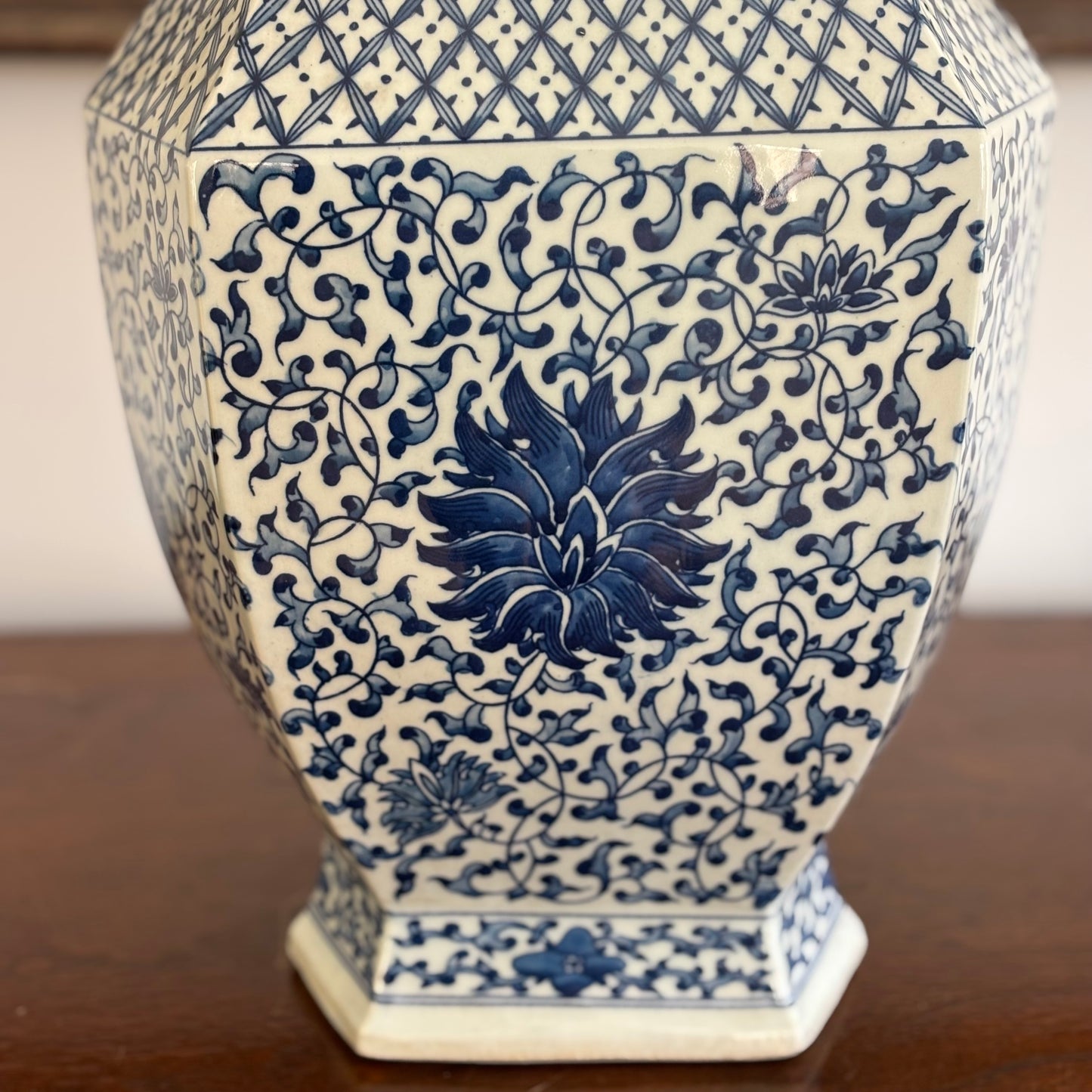 Large Blue and White Vase