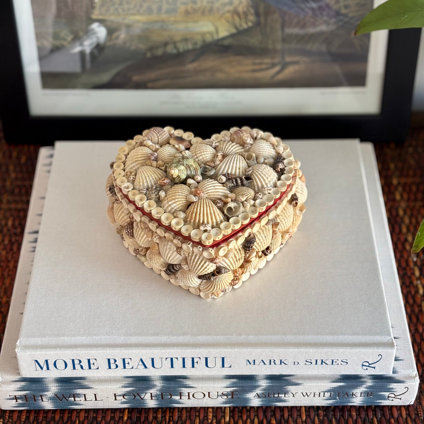 Vintage Heart Shell Box