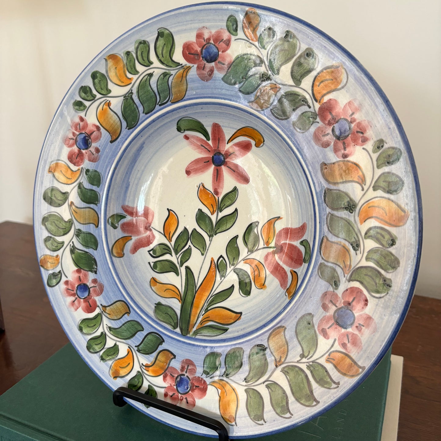 Vintage Flower Ceramic Plate