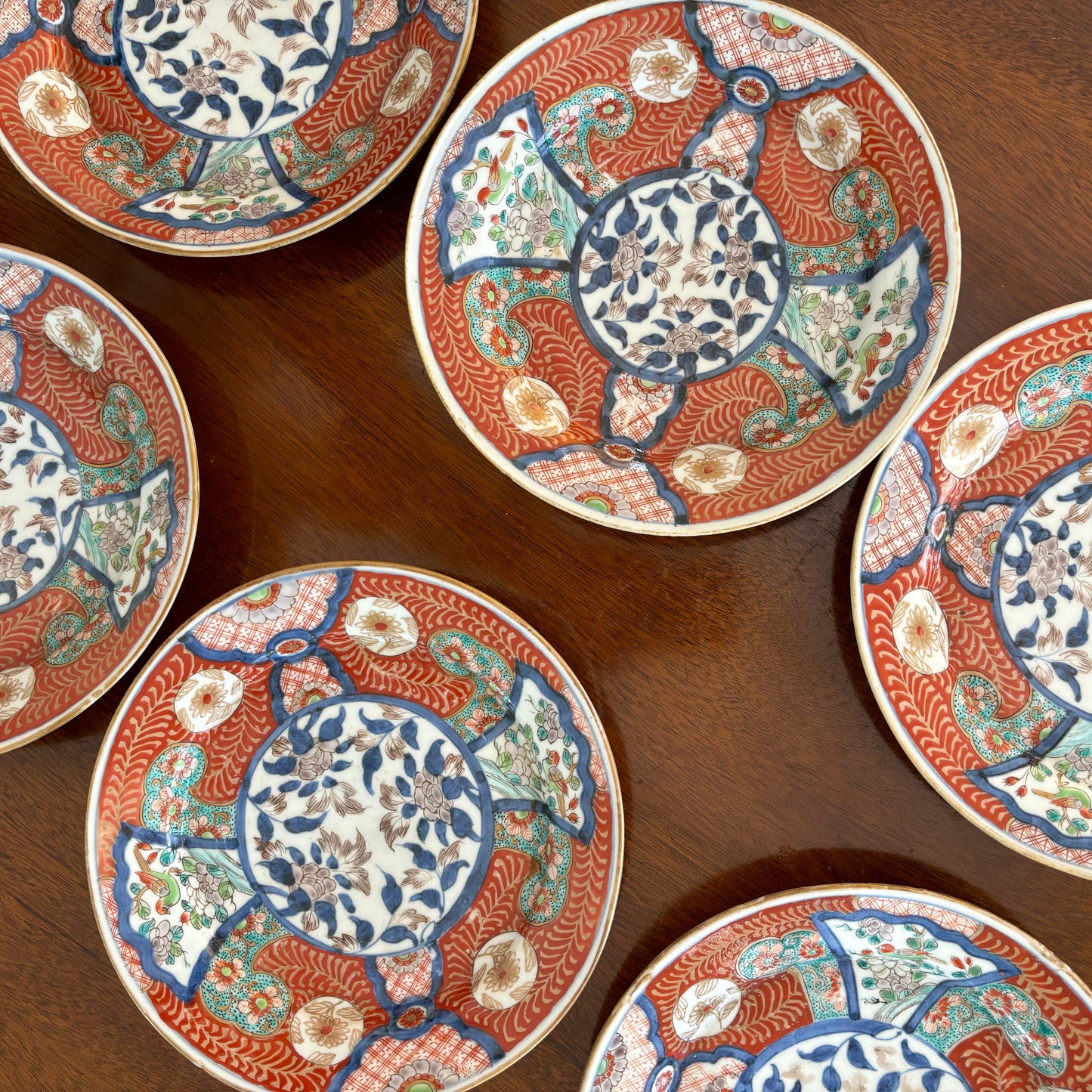 Set of 6 Vintage Imari Plates