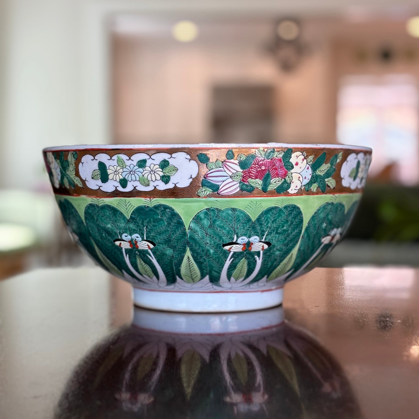 Large Vintage Bok Choy Bowl