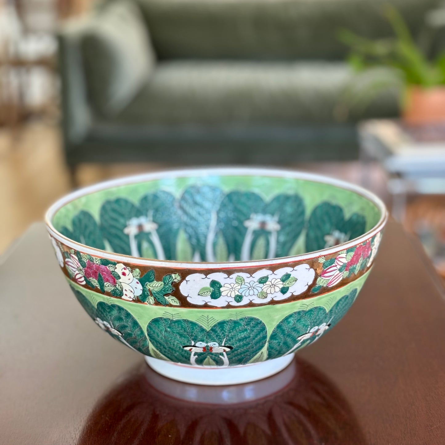 Large Vintage Bok Choy Bowl