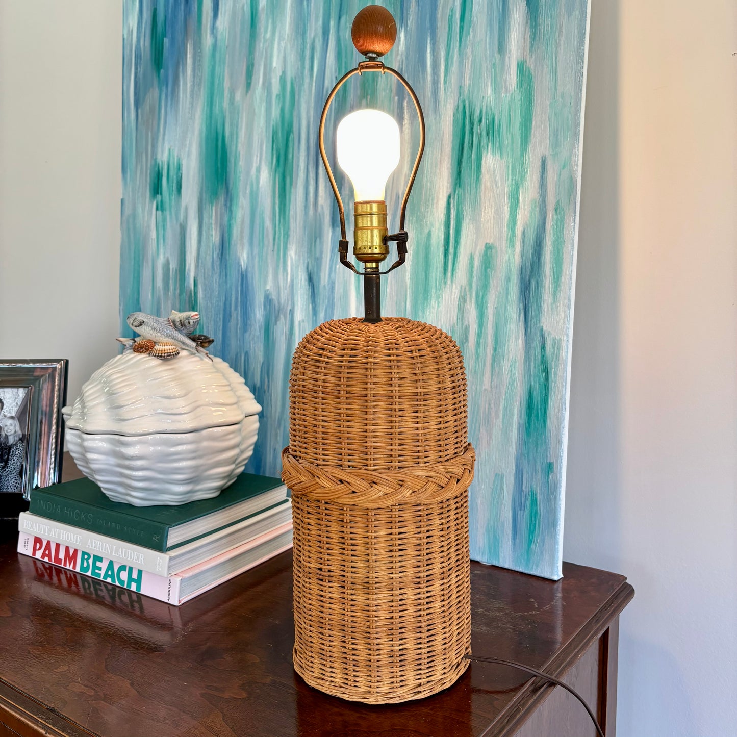 Vintage Rattan Lamp