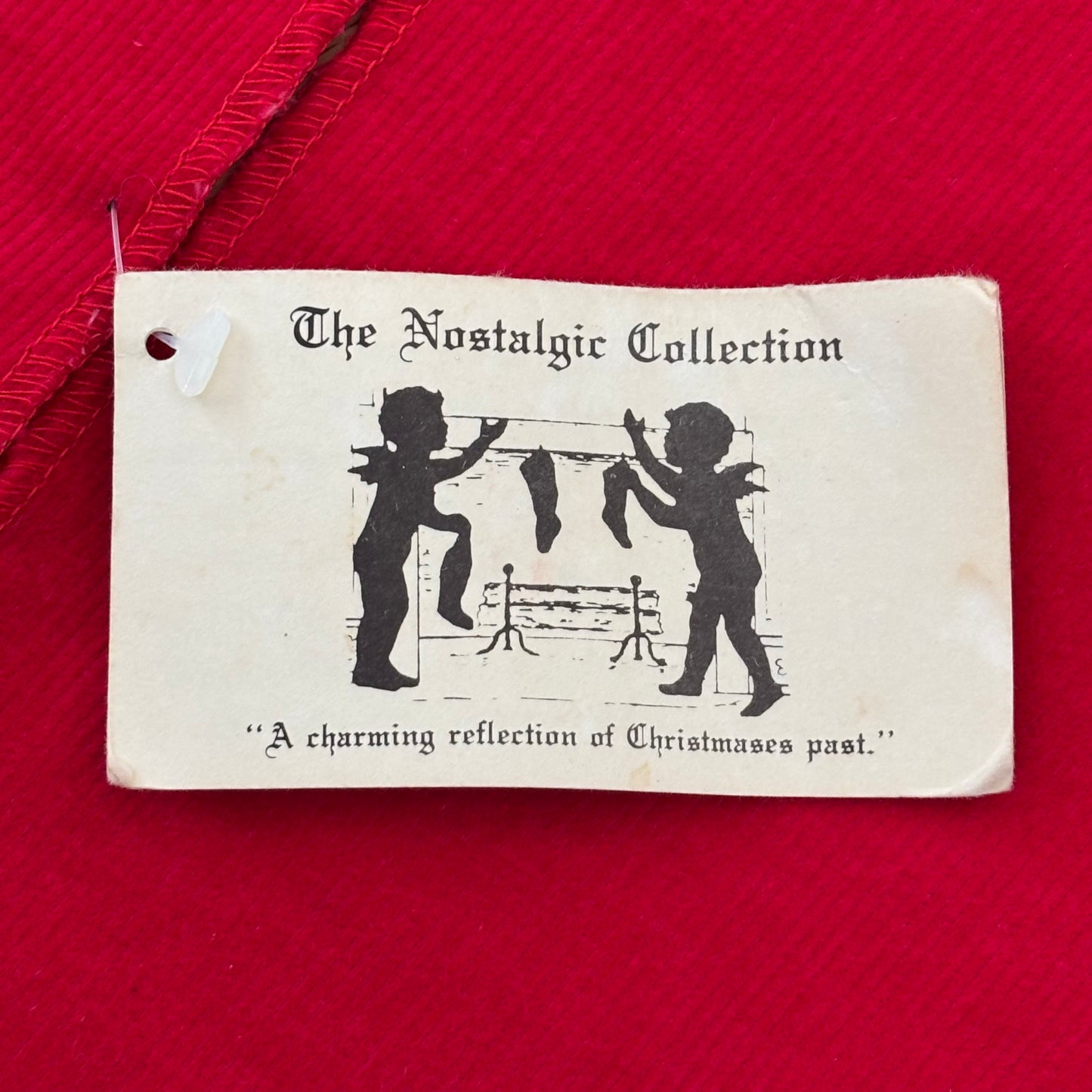 Vintage Red Corduroy and Plaid Tree Skirt