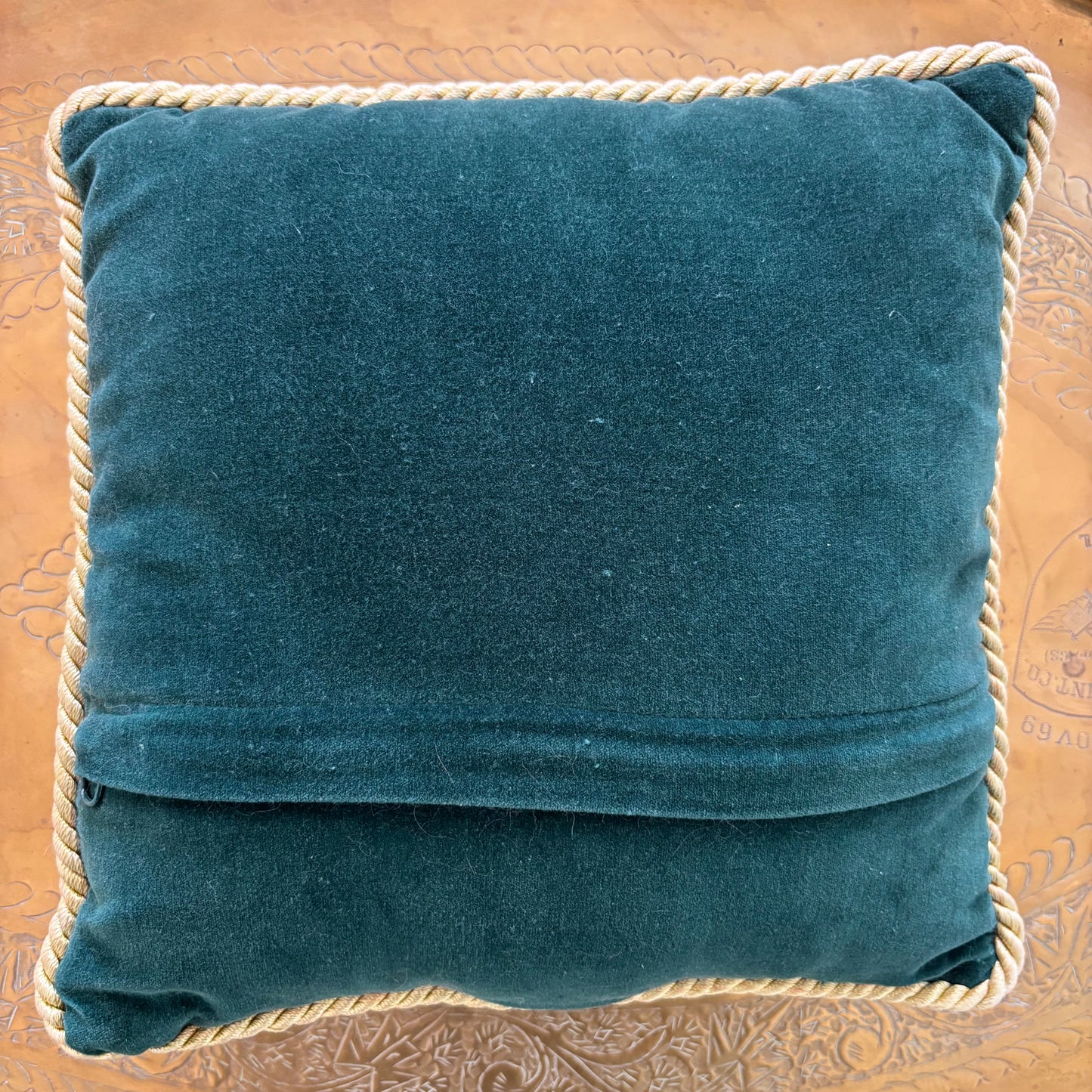 Vintage Needlepoint Wool Angel Pillow