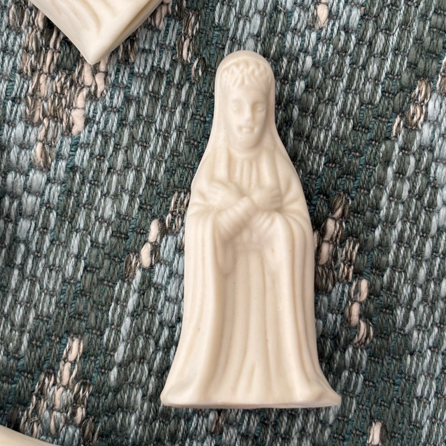 Vintage Six Piece White Nativity Set