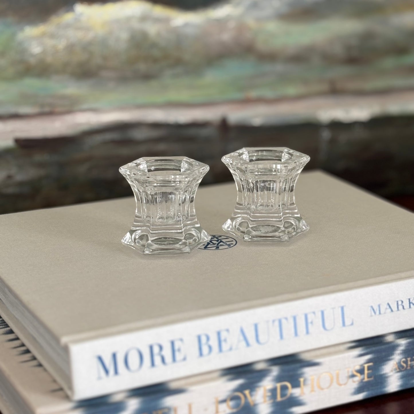 Vintage Crystal Candle Holders