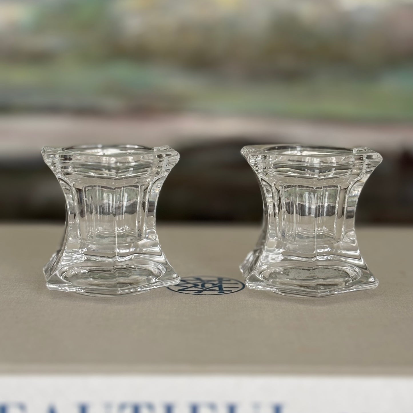 Vintage Crystal Candle Holders