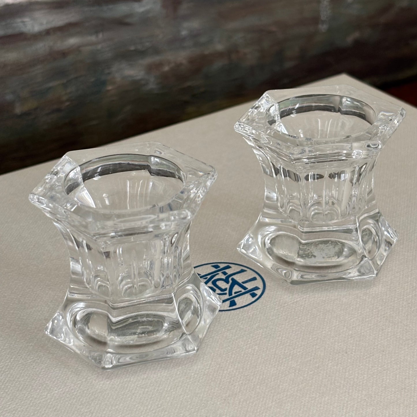 Vintage Crystal Candle Holders