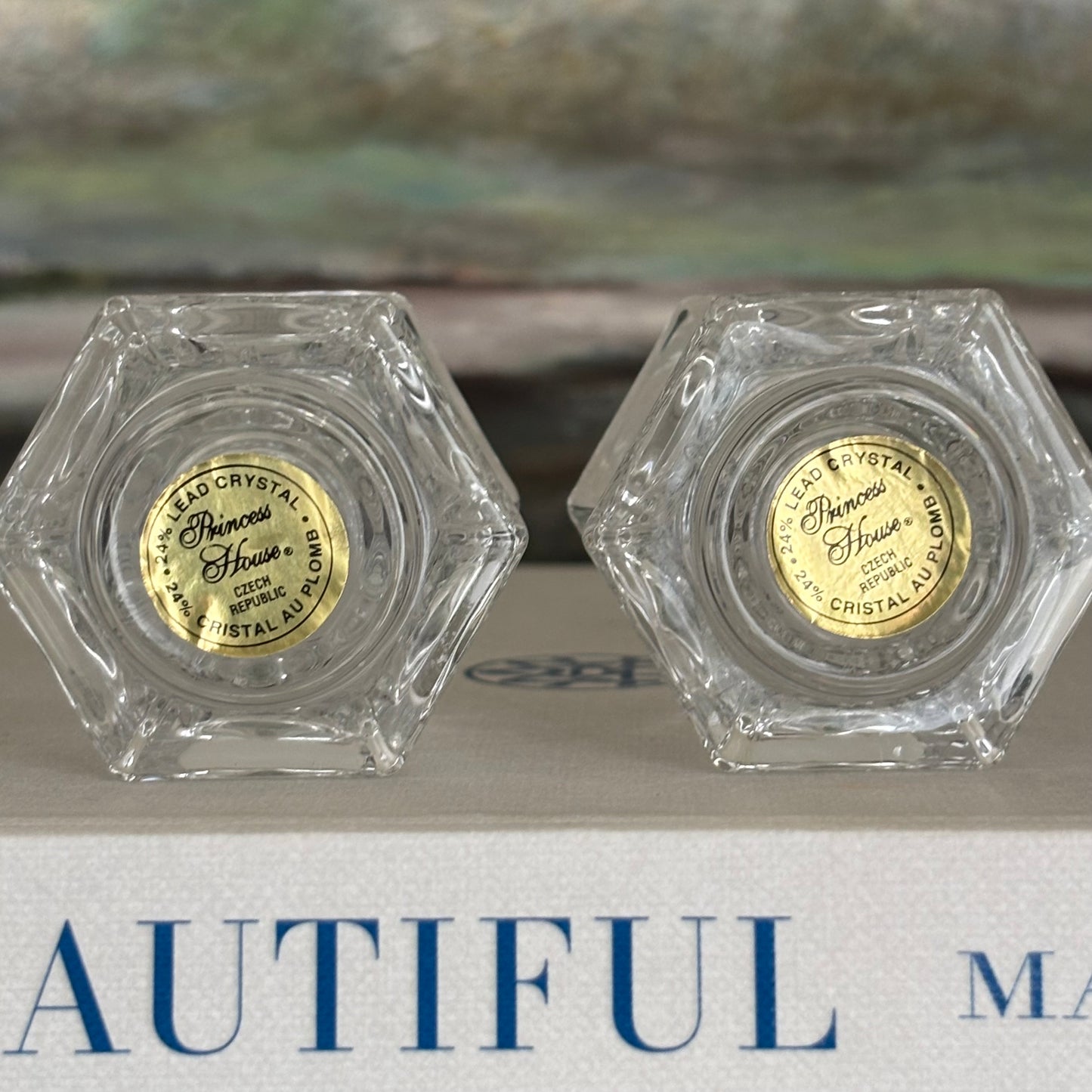 Vintage Crystal Candle Holders