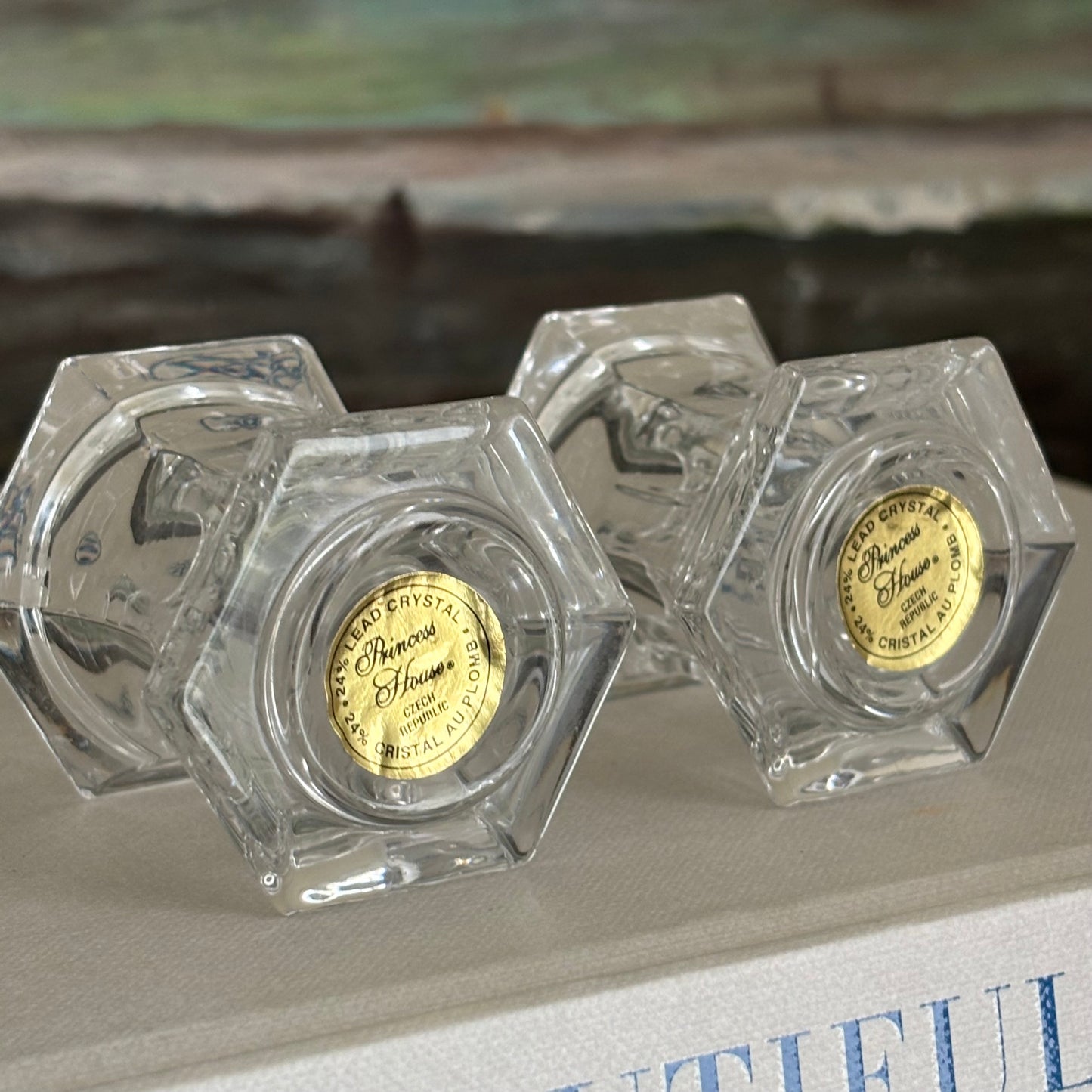 Vintage Crystal Candle Holders