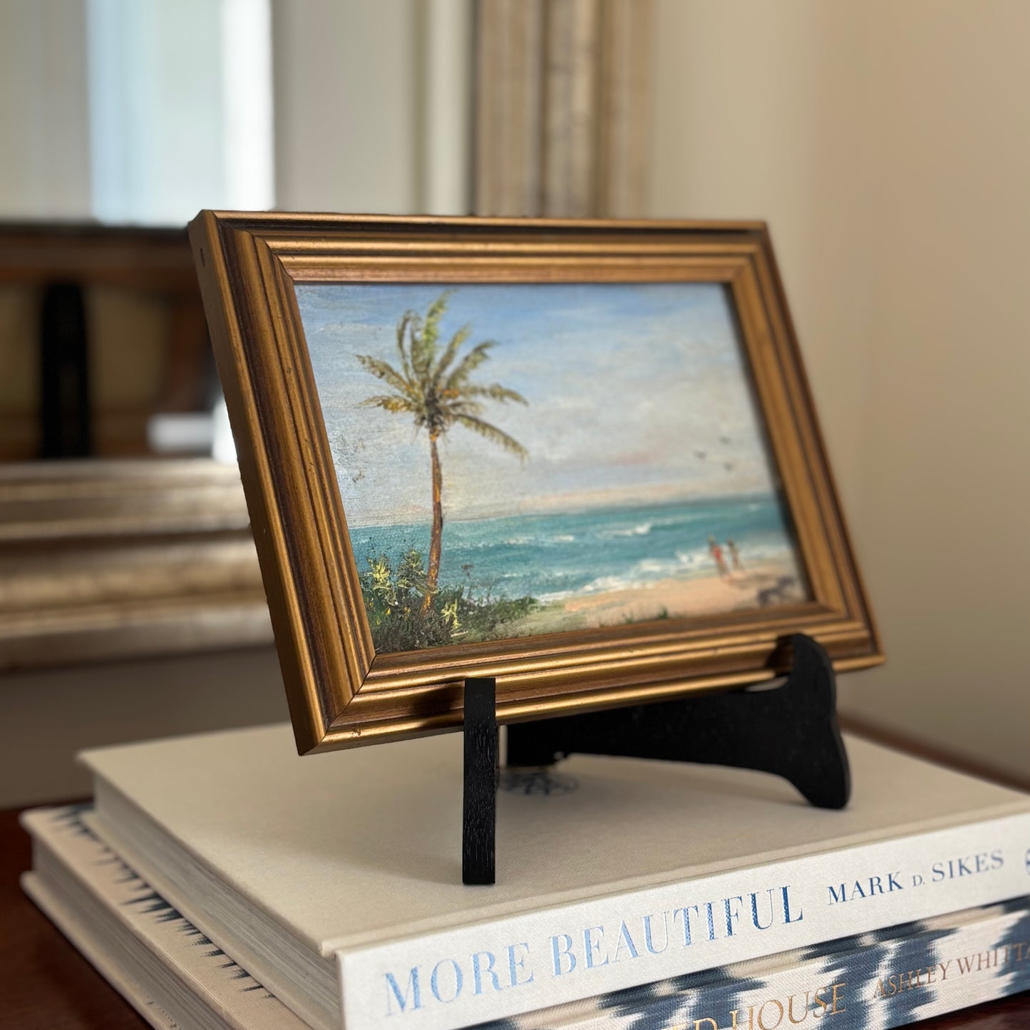 Vintage Framed Beach Painting