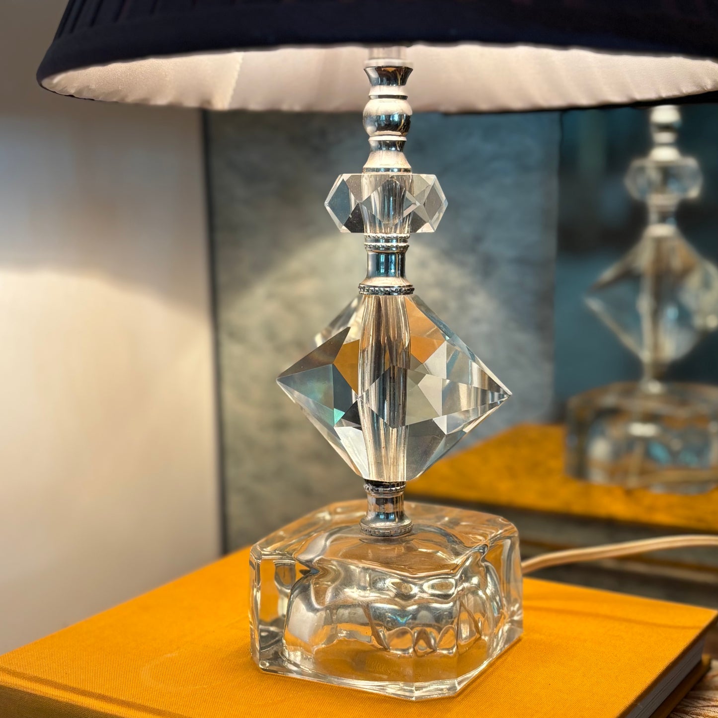 Vintage Glass and Acrylic Lamp