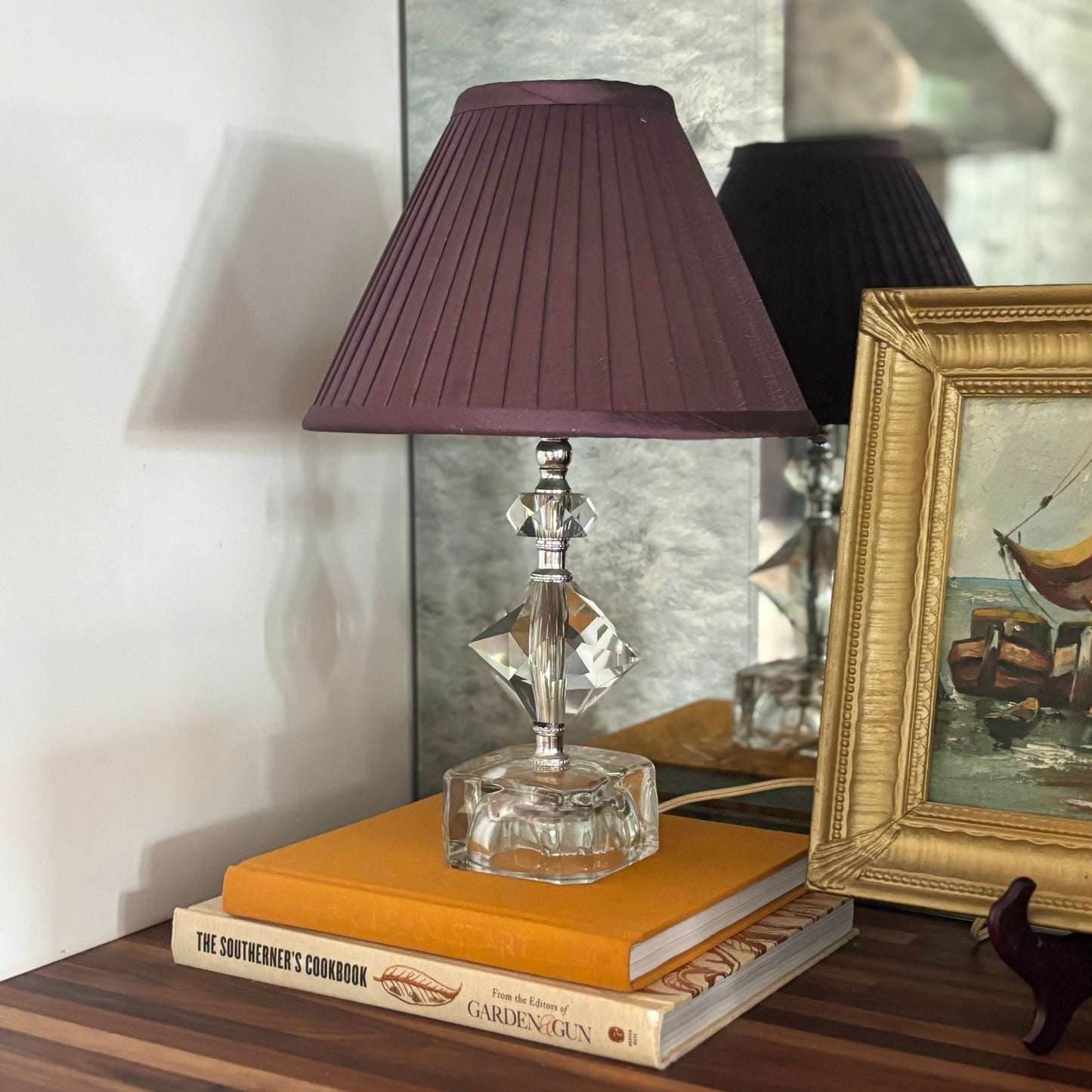 Vintage Glass and Acrylic Lamp