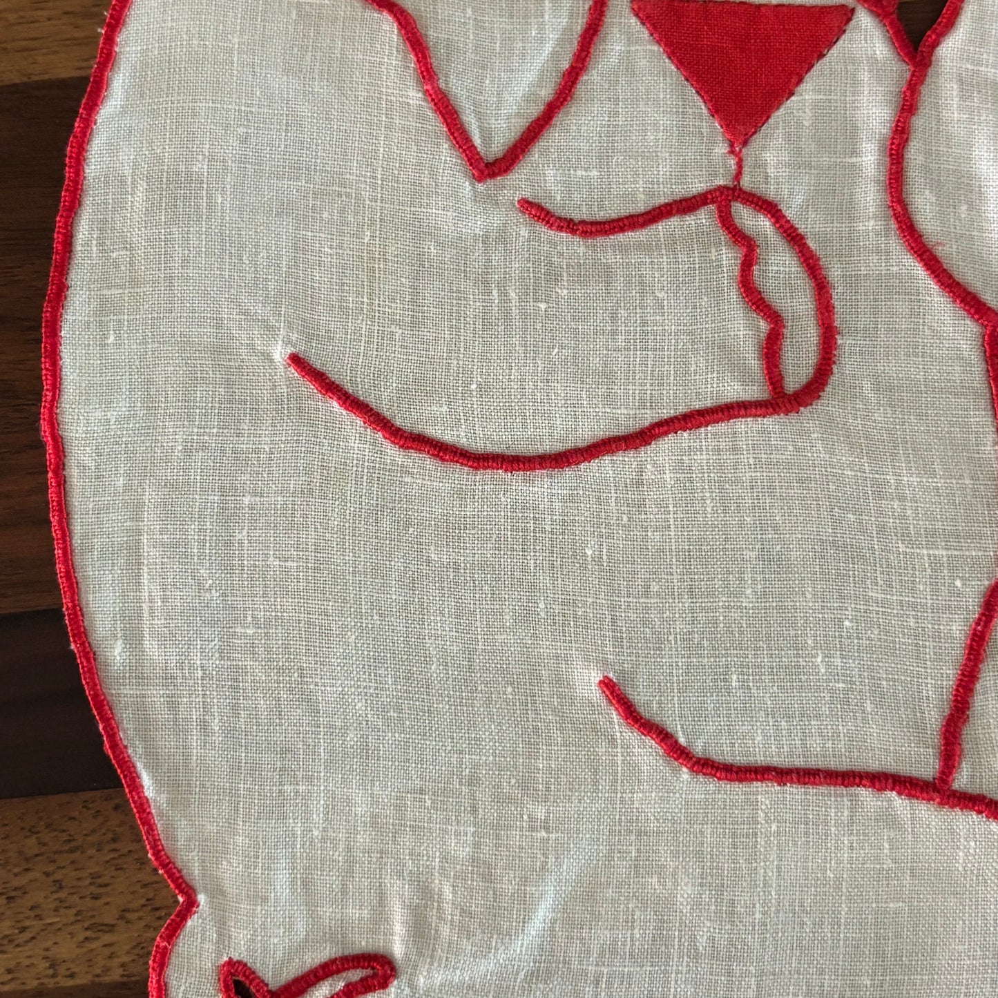 Set of 8 Vintage Elephant Linen Cocktail Napkins