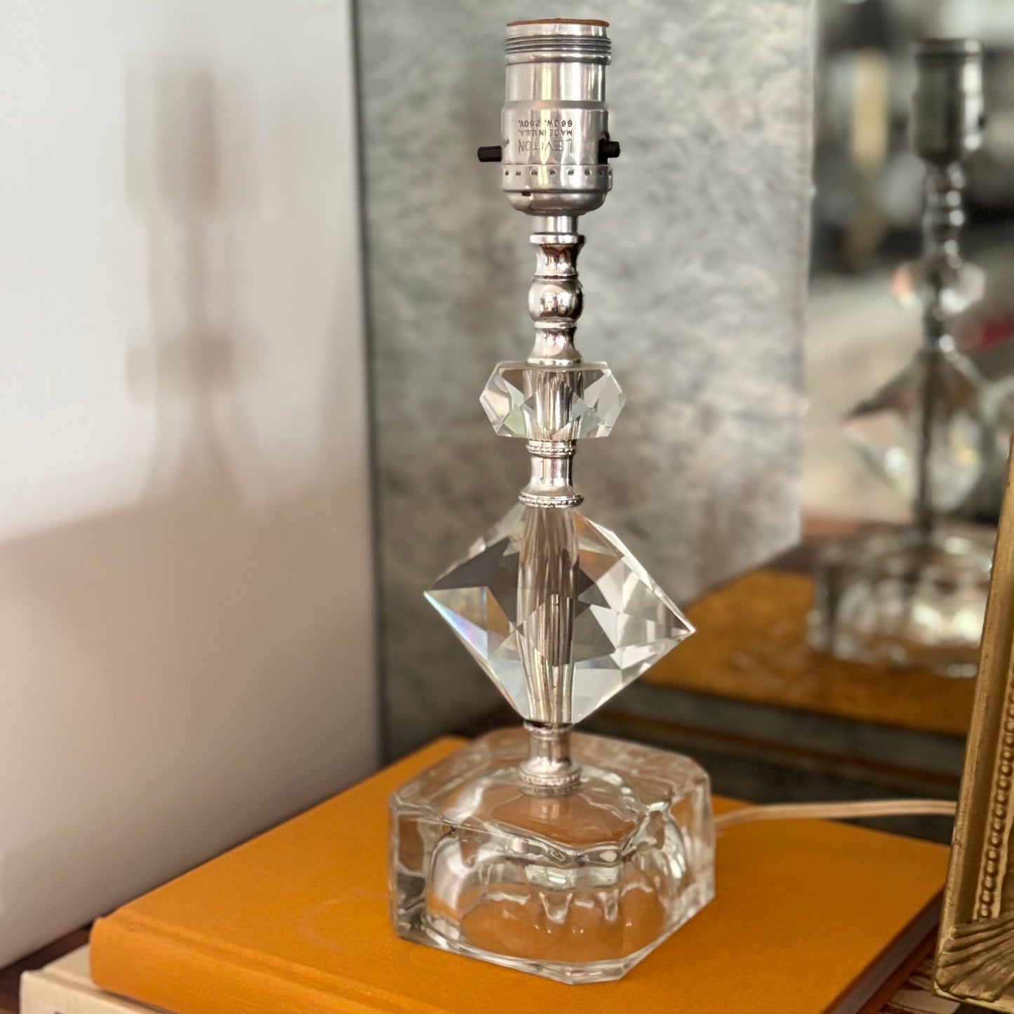 Vintage Glass and Acrylic Lamp