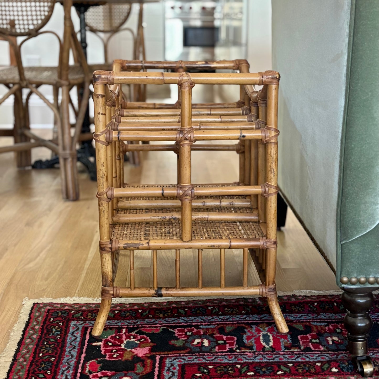 Vintage Bamboo and Rattan Magazine/Book Holder