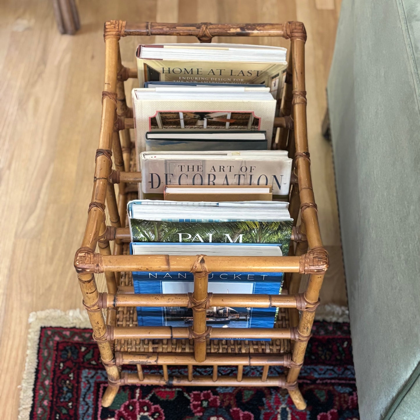 Vintage Bamboo and Rattan Magazine/Book Holder