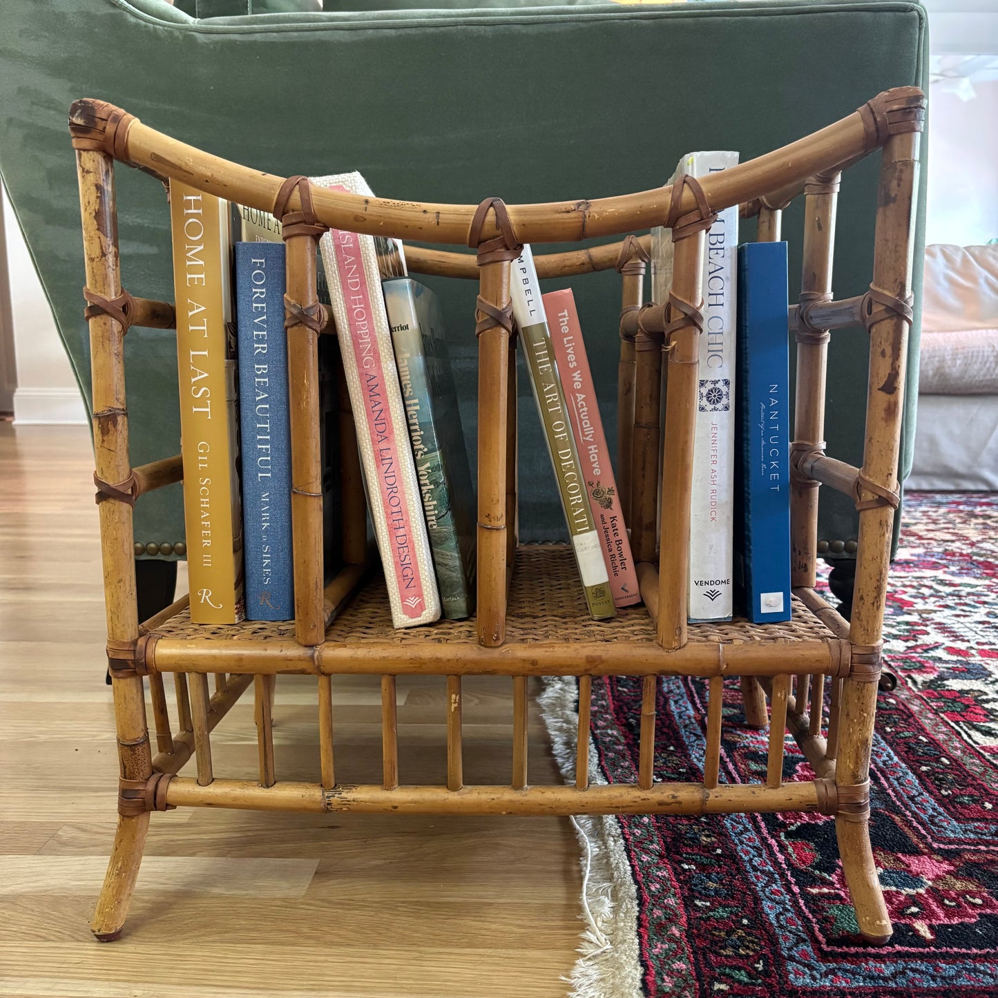 Vintage Bamboo and Rattan Magazine/Book Holder