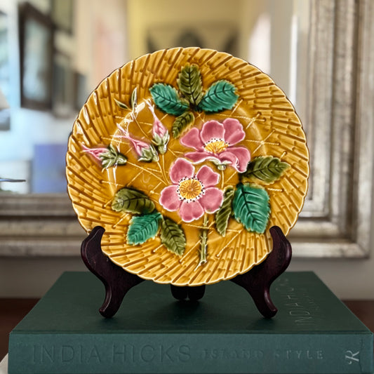 Pair of Antique French Majolica Plates