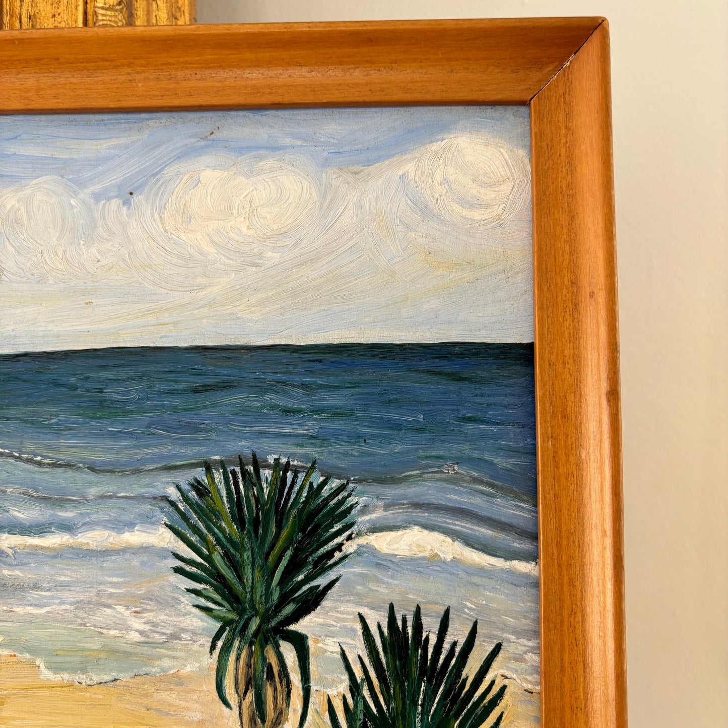 Original Vintage Mid-Century Coastal Oil Painting