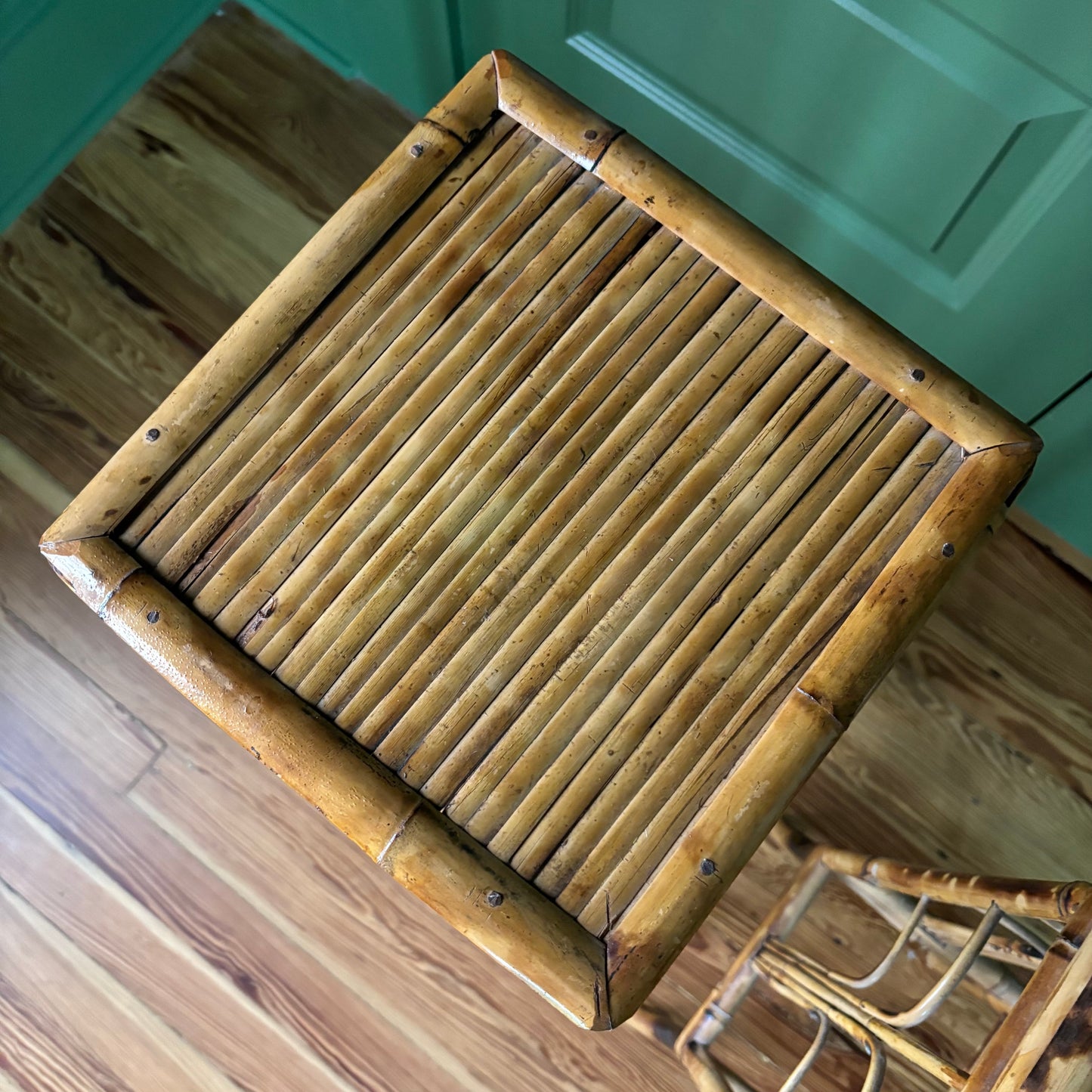 Pair of Vintage Tortoise Bamboo Plant Stands